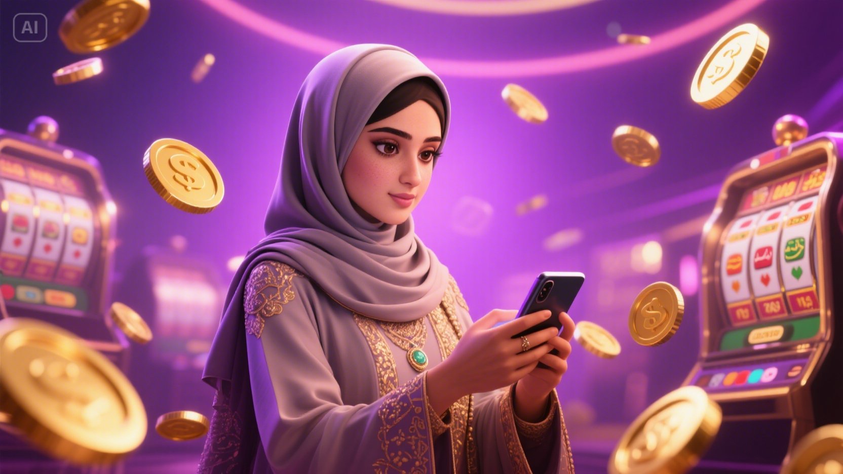 Casino vip slots game desktop and mobile interfaces